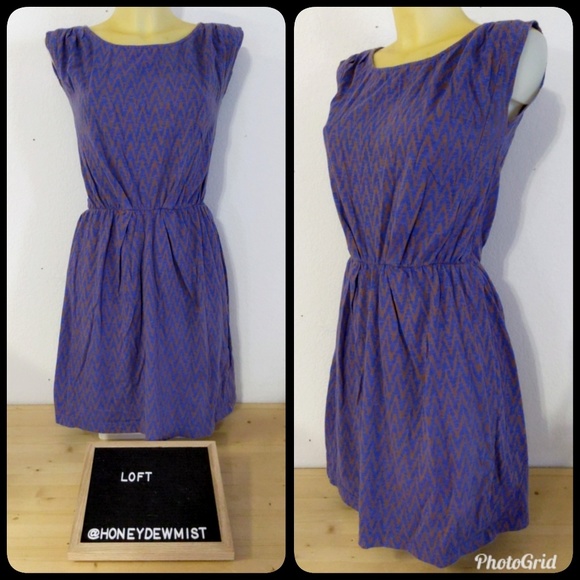 LOFT Dresses & Skirts - 🌹5/25🌹• Ann Taylor LOFT • Chevron Pattern Dress